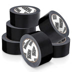 Lockport 6 Pack Black Duct Tape Heavy Duty Waterproof,20 Yards x 2 Inch,Strong Adhesive Roll for Indoor & Outdoor Repair,No Residue,Tear by Hand - Duct Tape Bulk Value