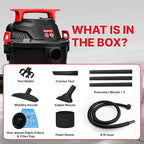 Shop-Vac 5430112 Wet/Dry Vacuum, 4 Gallon, 4 Peak HP, 1-1/4 Inch Diameter x 6 Foot Hose, 10 Foot Cord, Ideal for Jobsite, Garage, Workshop & Home