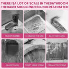 Bathroom Descaler Foam Cleaner,Powerful Pink Bathroom Cleaner Spray,Bathroom Descaler Cleaner,Stubborn Stains Cleaner,All-Purpose Bathrooms Descaler Foam Spray(300ml)