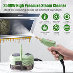 Handheld Steam Cleaner,Steam Cleaner with Smart Touch Screen, High Pressure Steamer,15sec Heat-up Deep Cleaning Steamer(Green), for Kitchen,Bathroom,Furniture,Car,Grout,Tile and More