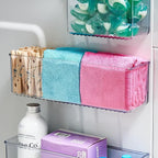 iDesign Magnetic Medium Clear Plastic Organizer Bins for Laundry Room Storage - 2-Pack