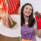 12 Pack Natural Kitchen Sponges - Biodegradable, Compostable, Sustainable Wood Cellulose & Coconut Fiber Sponge for Dishes, Quick Drying & Non Scratch Plant Based Eco Friendly Scrubber for Dishwashing