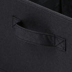 HOONEX Storage Bins with Lids for Organizing, Pack of 2, Storage Boxes with 2 Carrying Handles and Sturdy Heavy Cardboard, 16.5" L x 11.8" W x 7.5" H for Shoes, Books, Clothes, Black