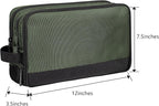 12-Inch Small Heavy Duty Tool Bag, 1680D Green Zippered Organizer with 3 Compartments & Multi-Pockets for Electricians, Mechanics, DIY, Grill & Camping Tools Storage, EDC Gear Utility Pouch