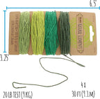 The Beadsmith 100% Hemp Cord – Emerald Colors – 1mm, 30 Foot Spool, 20LB Test Strength – Twine for Jewelry Making, Macrame, Paper Crafts, Gardening, Scrapbooking, Home Décor, DIY String Art & More