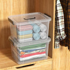 18 Quart Plastic Storage Bins with Lid, 4 Packs Clear Latching Storage Box