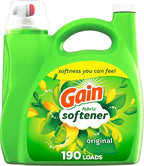 Gain Fabric Softener, Original Scent, 140 fl oz, 190 Loads, HE Compatible, Packaging may vary