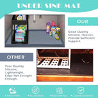 URMONA Waterproof Silicone Under Sink Mat 34'' x 22'' Shelf Liner for Kitchen and Bathroom, Cabinet and Counter Protector, Storage and Organizers, Litter Mat, Pet Cat Puppy Essentials(Gray)