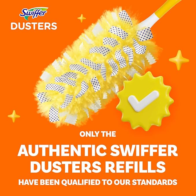 Swiffer Pet Heavy Duty Dusters Refills, Multisurface 360 Dusters with Febreze Odor Defense, 11 Count