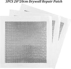 3 Pieces 7.87 Inch Wall Patch Repair, Drywall Repair Patch Self Adhesive Drywall Patch and Fiberglass Repair Kit, Heavy Duty Dry Wall Hole Repair Patch for Drywall Plasterboard (20 * 20 cm)