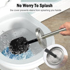 Brushed Nickel Toilet Bowl Brush with Holder, Durable Bathroom Cleaning Tool, Modern Design for Easy Toilet Maintenance, Bathroom Cleaner Brush for Efficient Cleaning and Hygiene