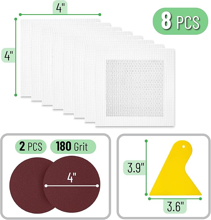 Bates- Drywall Repair Kit, 11 pcs, 4 Inch, Dry Wall Patch Kits, Wall Repair Patch Kit, Wall Patch Repair Kit, Drywall Hole Patch, Drywall Patch Kit, Wall Hole Repair Kit, Drywall Patch Hole