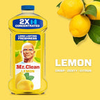 Mr. Clean All Purpose Cleaner, Floor Cleaner for Mopping Home, Bathroom, & Kitchen, Cleaning Liquid for Mop & Bucket, Cleaning Supplies, Multi-Surface Dilutable, Lemon, 41oz (Pack of 4)