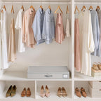 GRANNY SAYS Under Bed Storage, Underbed Organizer with Zipper Lid for Bedroom, Grey Clothing Storage Bins for Blankets, Clothes, Shoes, 2 Pack