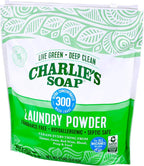 Charlie’s Soap Laundry Detergent Powder – 8 lb Bulk, Fragrance-Free, Hypoallergenic, Plant-Based, Biodegradable, Eco-Friendly, Deep Cleaning Powder for Sensitive Skin & HE Washers