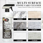 Rock Doctor Granite and Quartz Cleaner 64oz. Cleans Tile, Marble, Kitchen Countertop, and Natural Stone Surfaces, Streak-Free Shine Pack of 1