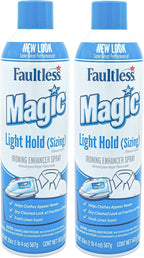 MAGIC Sizing Light Body Starch – No Flaking or Clogging! Light Ironing Starch – 20oz Iron wrinkles from Clothes (Pack of 2) – Fresh Linen Scent Finishing Spray