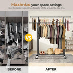 Abiglifty Double Rods Clothes Rack
