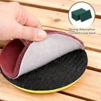 uxcell 5Pcs Scrubber Scouring Pad, 7.9 x 4.7 Inch 180 Grits Drill Power Brush Rectangle Scrub Pads Discs Polishing Pad for Household Furniture Automotive Cleaning, Green