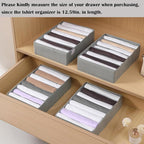 4 Packs T-shirt Drawer Organizers for Clothing,8 Grids Compartment Wardrobe Storage Box, Washable Clothes Organizer for Folded Clothes, Legging, Silk Scarve