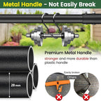 Edger Lawn Tool, Sharp Saw-Tooth Half Moon Hand Lawn Edging Tool for Landscaping, Adjustable 49" Long Handle Manual Edgers with T-Grip for Sidewalk Yard Garden Flower Bed Border Cable Burying