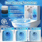 Toilet Bowl Cleaner 36 Pack, 24 Pcs Blue Toilet Bowl Tablets + 12 Pcs Tank Cleaner With Bleach, Long-Lasting Bathroom Toilet Tank Cleaner & Deodorizer, Fresh Scent(36pack,Blue)