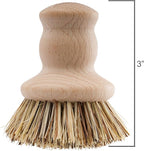 Redecker Union Fiber Pot Brush with Untreated Beechwood Handle, Set of 2, 2-1/2-inch Diameter, Made in Germany