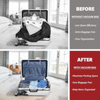 Vacuum Bags for Travel with Rechargeable Pump, 8 Medium Compression Packing Seal Bags for Luggage Suitcase, Space Saver for Clothing and Clothes Storage Travel
