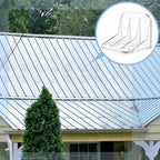 Taiyin 25 Pack Large Snow Guards for Metal Roofs 4 x 3 x 3 Inch Jumbo Ice Guard Snow Stops for Prevent Sliding, Without Screws or Adhesive (Clear)