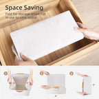 STORAGE MANIAC 2-Pack Large Laundry Hamper, 100L (26.4 Gal) Collapsible Laundry Basket with Bamboo Handles, Freestanding Waterproof Clothes Hamper for Laundry Room, Bedroom, Dorm, Towels, Toys, White