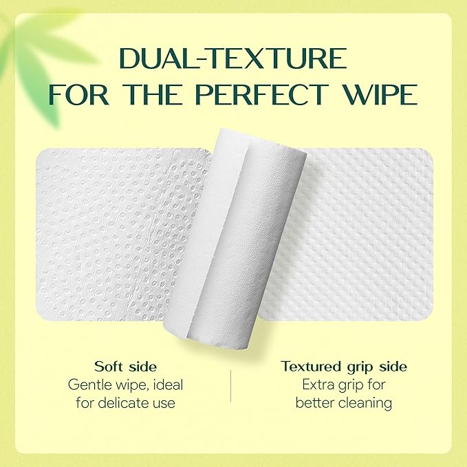 100% Bamboo Paper Towels | Lint-Free, Eco-Friendly, Tree-Free | 2-Ply Kitchen Paper Towel | Food Grade – FSC-Certified, BPA/PFAS-Free | 6 Mega Rolls – 150 Sheets/Roll | PALM NAKI
