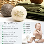 Wool Dryer Balls, Premium 9-Pack XL Natural Organic Dryer Balls, Eco-Friendly, Reusable, Chemical-Free Fabric Softener for Laundry with 3 Fragrance Oils