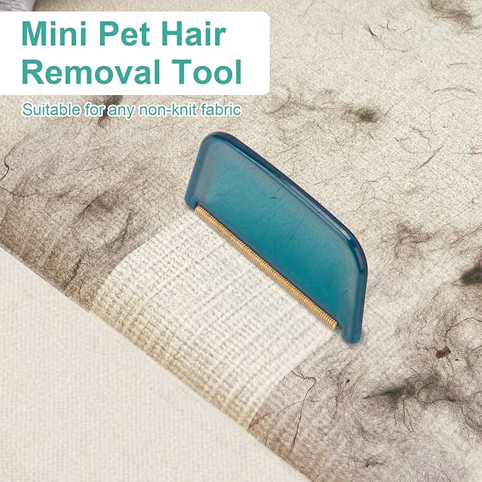 Carpet Rake for Pet Hair Removal Tool, Reusable Pet Hair Remover Broom with 56” Long Handle, Cat & Dog Hair Carpet Scraper for Rugs Mats Couch