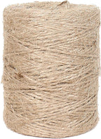 RAJRANG 656 Feet 1 mm Jute Twine String Durable for Crafts Natural Heavy Duty Burlap Rope for Industrial Packing Arts Decoration Gardening Camping Bundling