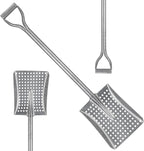 Durable Shovel for Sand Sifter, Chicken Poop Scooper Designed for Farm Sand Stall Poop Cleaning, Ideal Gardening Sliver Root Slayer Shovel- Square Shover for Beach