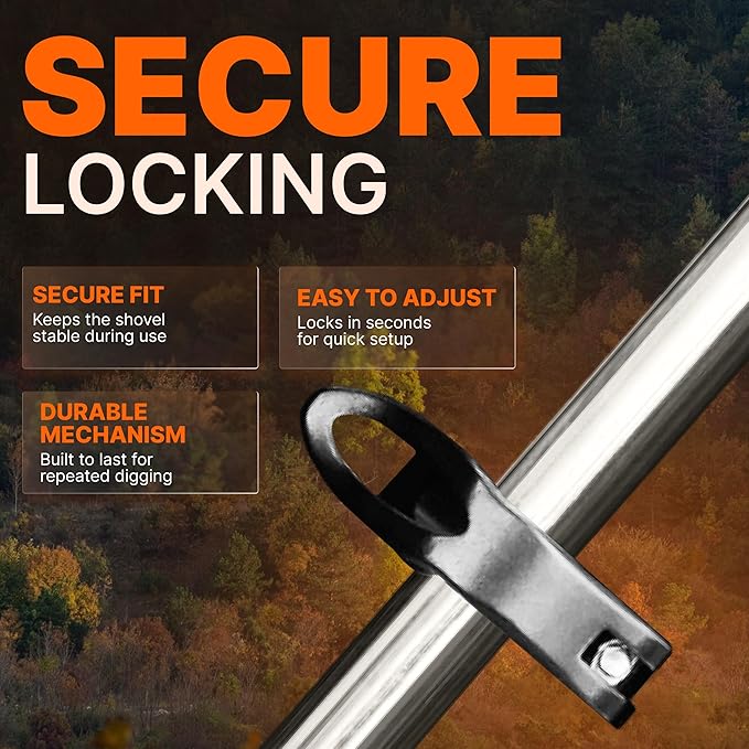 CKG Adjustable Shovel for Metal Detecting with Double Serrated Blade, Stainless Steel 304 Metal Detector Portable Shovel, Metal Detector Accessories,Single