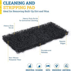 KLEEN HANDLER Cleaning and Stripping Pad | Heavy Duty Surface Cleaning Scrub, Scouring, Abrasive, Black (Pack of 5)