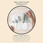 soto Small Hole Repair, White Spackle, 7-Piece Kit (No. 01 Perfect White) - High Strength Small Hole Repair Kit for use on: Walls, Drywall, Ceiling, Furniture, Cabinets