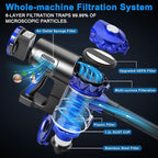 iwoly Cordless Vacuum Cleaner with 28KPa Powerful Suction, Brushless Motor, HEPA Filter, 3 Modes, Detachable Battery, 2-in-1 Stick & Handheld Vacuum for Home Hard Floor Pet Hair