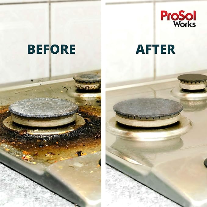 Degreaser Cleaner Heavy Duty Cleaning Spray 16 oz - Kitchen Cleaner for Stubborn Splatters, Stove Top, Grill, Drip Pans, & Oven Cleaner - Safe on All Surfaces - Fresh Scent