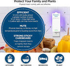 Fly Traps Indoors(2 Device+10 Refills), Gnat Traps for House Indoor, 3-in-1 UV/Blue/Yellow Light Plug-in Flying Insect Catcher Bug Zapper, Fruit Fly Killer, NAT Killer, Get Rid of Gnat Infestation