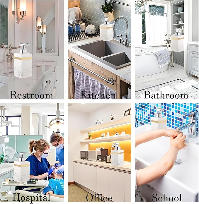 Automatic Soap Dispenser, Touchless Smart Foam Soap Dispenser, USB Rechargeable, 7.6oz / 225ml, Dish Soap Dispenser for Bathroom, Kitchen, Hotel - Bule