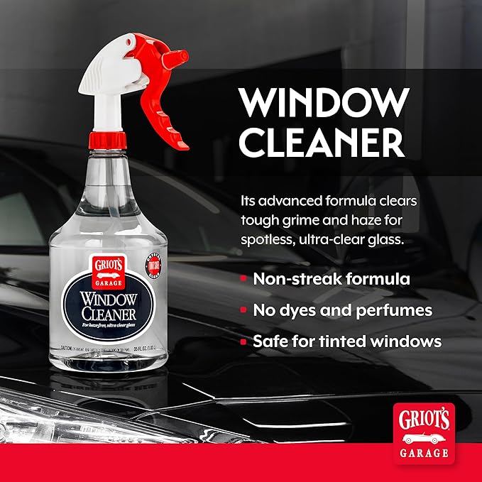 Griot's Garage Window Cleaner, Cleaning Spray for Automotive Windows, Mirrors, Shower Doors, and More, 11108, 35oz