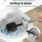 Brushed Nickel Toilet Bowl Brush with Holder, Durable Bathroom Cleaning Tool, Modern Design for Easy Toilet Maintenance, Bathroom Cleaner Brush for Efficient Cleaning and Hygiene