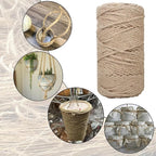 Natural Jute Rope 3mm x109 Yard 3 Strand, ZUEXT Handmade Jute Twine String,Burlap Hemp Rope for Artworks Gardening Bundling Camping DIY Crafting Knitting Plant Hanger Gift Wrapping Decor(100m)