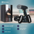 Electrolux Steamer for Clothes, 1500 Watt Portable Handheld Fabric and Garment Steamer with Lint Remover & Fabric Brush, Ultra-Fast Heat Up, 18 Min Continuous Steam for Powerful Wrinkle Remover, Black