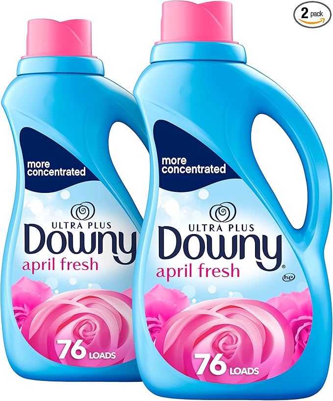 Downy Ultra Plus Laundry Fabric Softener Liquid, April Fresh Scent, 152 Total Loads (Pack Of 2)