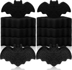 Tioncy 12 Pack Bat Sponges Kitchen Bulk Dual Sided Scrubber Gothic Sponges Dishwashing Non Scratch Bat Kitchen Accessories Dish Scouring, Black