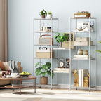 HOMEFORT 6-Shelving Unit, Adjustable Wire Shelving, Metal Wire Shelf Rack Organizer for Kitchen, Pantry, Closet, Bathroom, Laundry, Sliver,21" W x 11" D x 69" H