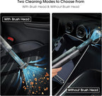 VSGO Cordless Car Vacuum, Compressed Electric Air Duster 17000Pa Suction, 5-in-1 Portable Mini Small Handheld Vacuum, UP to 90 Mins Runtime for Car, Desk, Computer, Keyboard, Home Cleaning (Grey)